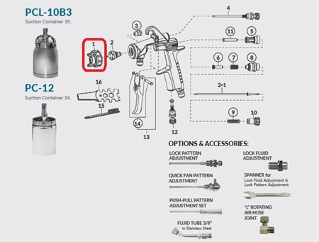 W-200 Integra Air Cap Set 0,8 - 1,8 LV2